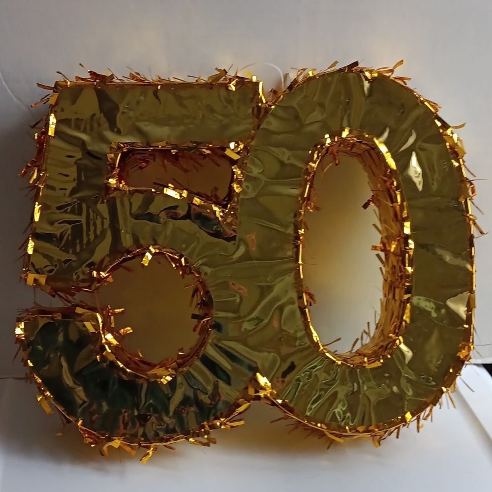 Gold 50th Birthday Party Decoration/PINADA